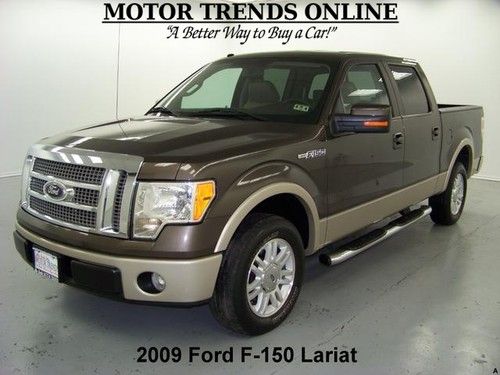 Lariat rearcam leather htd ac seats crewcab sync boards 2009 ford f150 29k