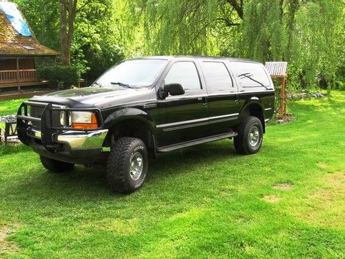 2000 ford excursion xlt 4x4 7.3l, lifted, oversized tires, tint, brush guard