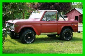 1966 ford bronco 4wd suv manual 302c.i. hardtop red