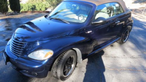 Pt cruiser turbo convertible, rare minight blue with taupe top