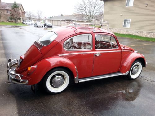 1966 volkswagen vw beetle bug classic ruby red     no reserve