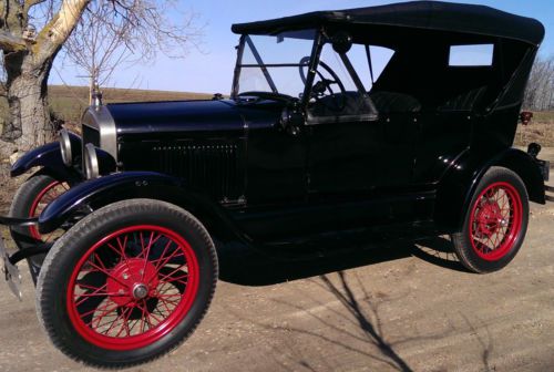 Numbers matching all ford steel 1927 model t ford touring car $30,000 in restore