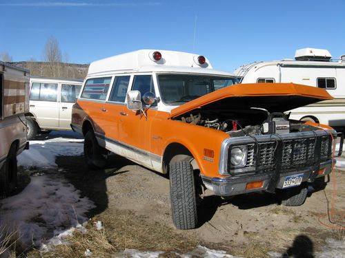Rare chevy ambulance 4x4 1972 116,000 original miles  factory ac