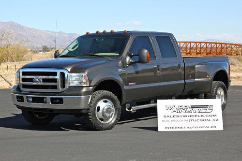 2007 ford f350 diesel 4x4 dually drw lariat crew cab 4wd leather see video