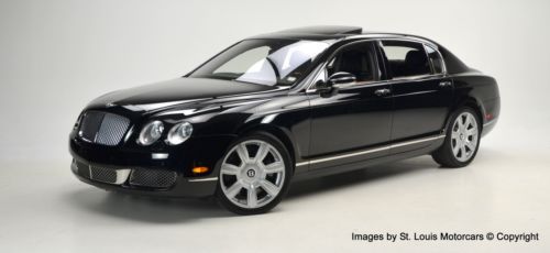 2006 bentley continental flying spur black over black sold new by us 2 owners.