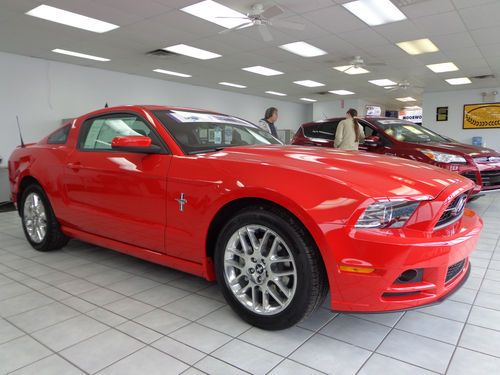 New 2014 mustang v6 coupe premium pony package automatic race red comfort group