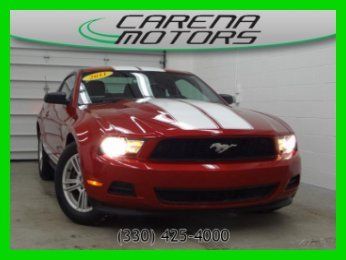 2011 ford used mustang red with sharp white stripes free carfax automatic