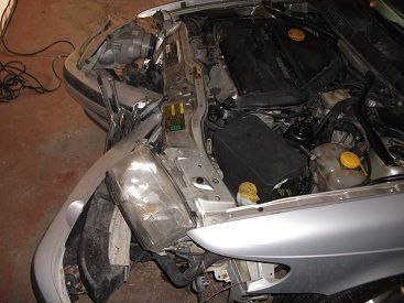 2001 saab 93 turbo, front end damage-tree; good parts/salvage/repairable car