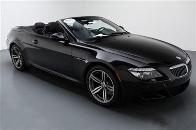 2010 bmw m6 convertible black manual trans 6 speed nav head up low miles loaded