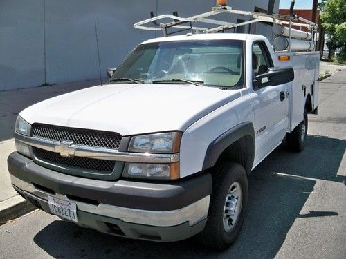 2003 chevy 2500 utility service bed work truck hd silverado  low miles box rack