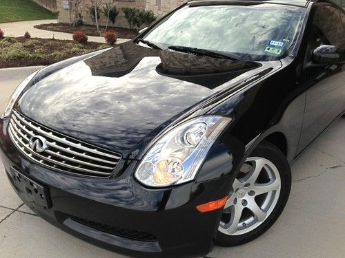 2007 infiniti g35 coupe 2dr black on tan loaded moonroof bose hid 1-owner clean!