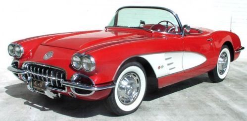 1959 "award winning"  red/white corvette roadster