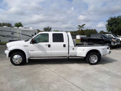 2005 ford f450 crew cab diesel low miles custom truck body one owner!