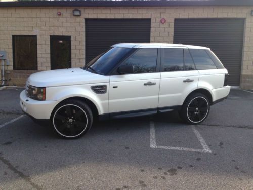 2009 land rover range rover sport supercharged | matte white pearl wrap/ tan