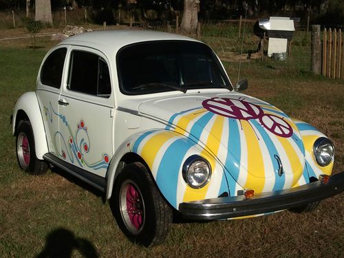 1974 vw super beetle 1641cc ******* custom paint ****** peace bug