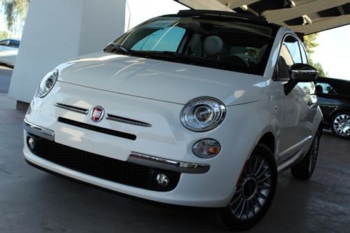 2012 fiat 500c convertible. auto. leather. gorgeous color combo. clean carfax.