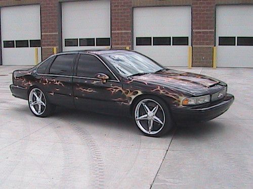 Wild 1994 95 96 impala ss super sport show car hot rod foose wheels custom flame