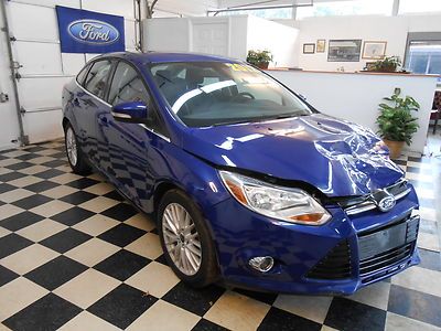 2012 ford focus sel leather 38k no reserve salvage rebuildable loaded good bags
