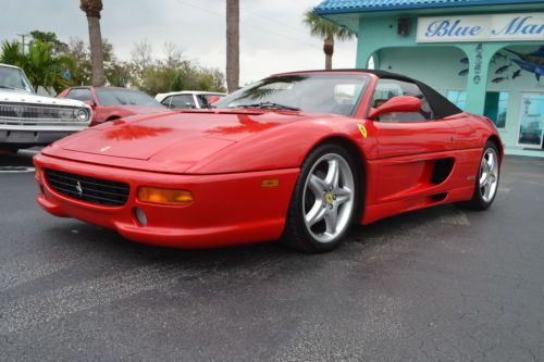 Low miles v8 vert ferrari full service records clean red and tan leather more