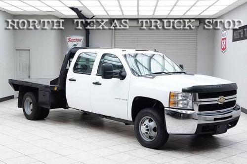 2008 chevy 3500hd diesel 4x4 dually flat bed hauler crew cab 1 texas owner