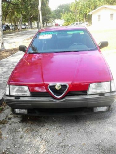 Rare 1993 alfa romeo 164 l, red, black interior, momo wheels, jvc cd changer
