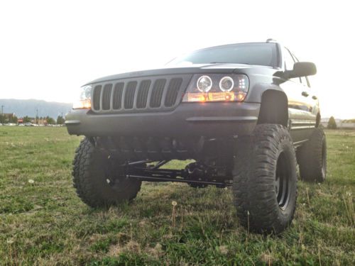 Lifted 2000 jeep grand cherokee 4x4 limited sport utility 4-door 4.7l wj 4wd v8