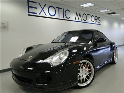 2001 porsche 911 turbo coupe! blk/blk! 6-spd awd xenons htd-sts cd 19