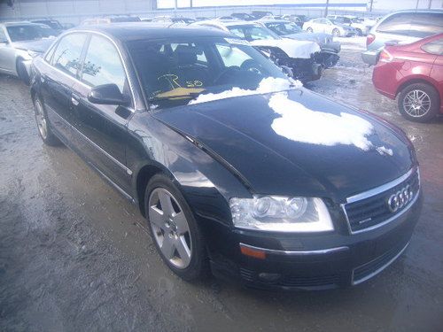 2004 audi a8 l long body quattro wheel base best offer black leather awd salvage