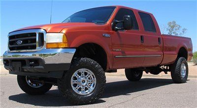 *no reserve* 2000 ford f350 7.3l diesel xlt crew 4x4 long bed clean carfax cert