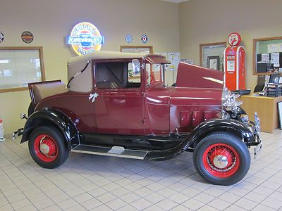 1929 ford model a "sport  coupe" custom !! hydraulic brakes / 12 volt * amazing
