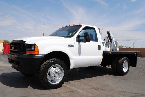 2001 ford f450super duty 4x4 dual rear wheels flatbed 108k actual miles