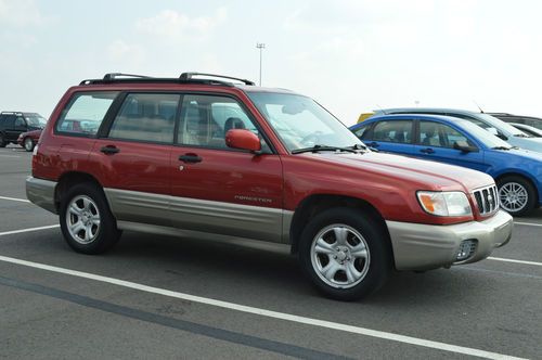 2001 red subaru forester s wagon 4-door awd leather fog lights cd stereo 27mpg