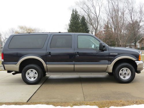 2001 ford excursion limited 7.3l powerstroke 4x4 1 owner low miles no reserve