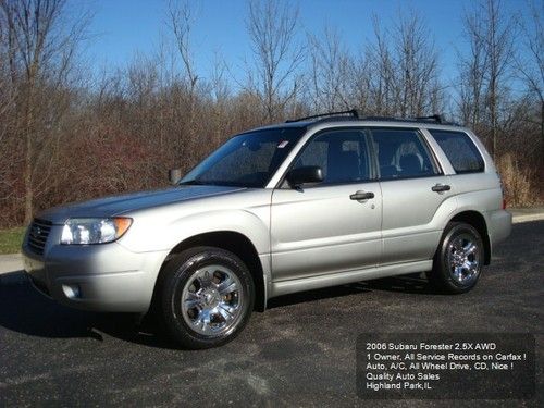 2006 subaru forester 2.5 x all wheel drive 1 owner all service records carfax !