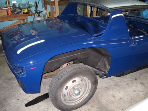 1971 porsche 914 rolling chassis sunoco blue zero rust new paint 914/6 project