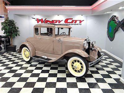 1931 ford model a 5-window coupe frame off restoration custom interior must see!