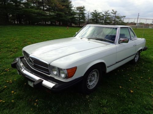 1983 mercedes benz 380sl roadster convertable coupe low miles no reserve !!!