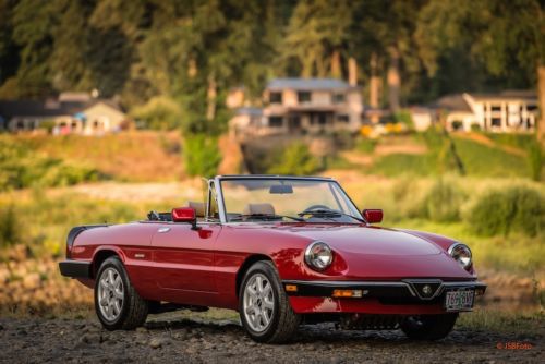 1990 alfa romeo spider graduate convertible red low miles serviced
