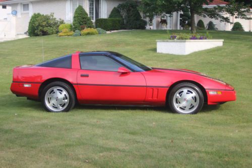 1989 corvette coupe bright red must see!!