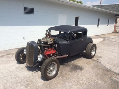 1931 31 ford model a coupe rat rod flathead chopped top 32 grill