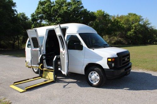 2008 ford e150 handicap wheelchair van with power lift raised door and roof