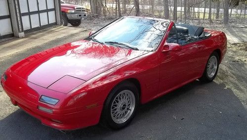Mazda rx7 rx-7, 1990, 13b, manual 5 spd, red/black, convertible