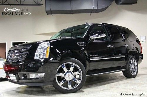 2010 cadillac escalade awd one owner! chrome 22s heated seats navigation bose $$