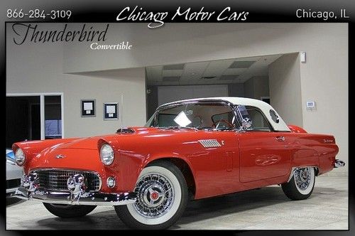 1956 ford thunderbird convertible frame-off restoration! over $77k in receipts!