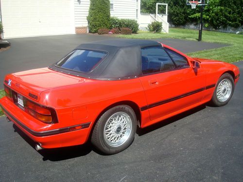 1988 mazda rx7, red, convertible