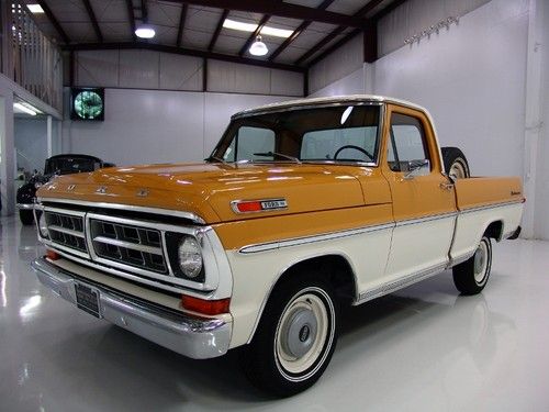 1971 ford f100 styleside sport custom pickup, 72,010 miles, original build sheet