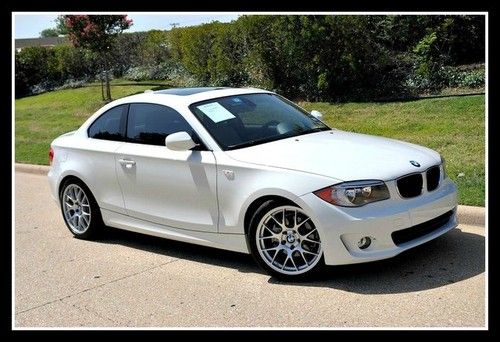 Bmw 128i coupe, white/beige, factory warranty, call/text 214-435-2917