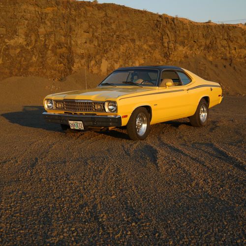 1974 plymouth duster 318 4bbl - with factory sliding steel sunroof - oh so rare!