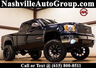 2008 blue sle2 4wd crew cab 7" lift 22"x12" wheels nitto trail grapplers leather