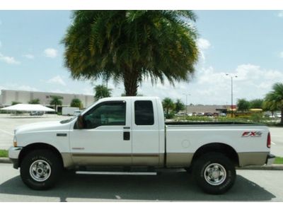 Ford f250 ext cab 4x4 fx4 lariat**turbo diesel**florida truck**low reserve*nice!